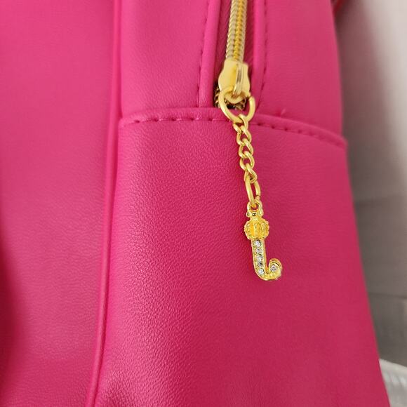 Juicy Couture Pink Faux Leather Backpack with Black Sequins - Picture 6 of 6